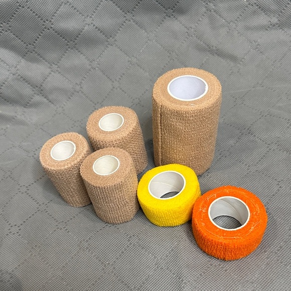 Pet Bandage Wraps - Brown, Orange, Yellow Assorted Sizes 6 Rolls Dog Horse Sport - Picture 3 of 6